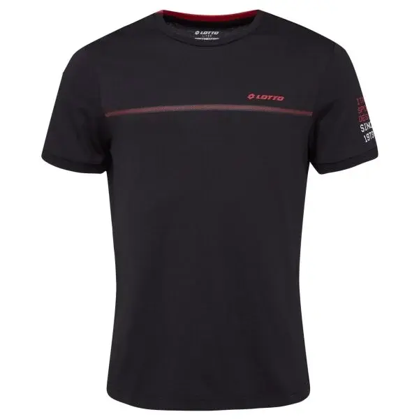Lotto LOGO DUE TEE 1 II Pánske tričko, čierna, veľkosť XXL