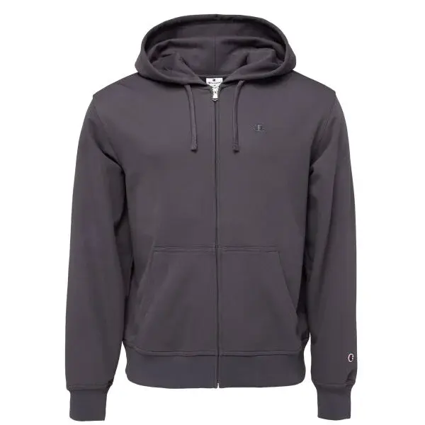 Champion FULL ZIP Pánska mikina, tmavo sivá, veľkosť