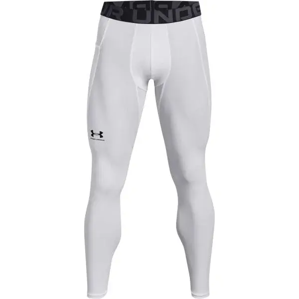 Under Armour HG ARMOUR LEGGINGS Pánske legíny, biela, veľkosť S