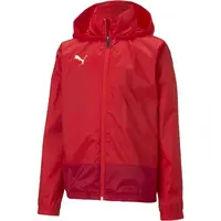 Puma TEAMGOAL 23 TRAINING RAIN JACKET JR Detská šuštiaková bunda, červená, veľkosť