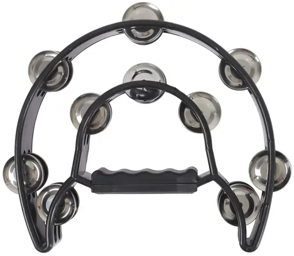 Cega Double Row Tambourine Black