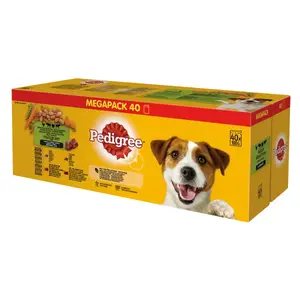 Pedigree MegaPack kapsičky výběr - hovězí, drůbeží, jehněčí 40 x 100 g