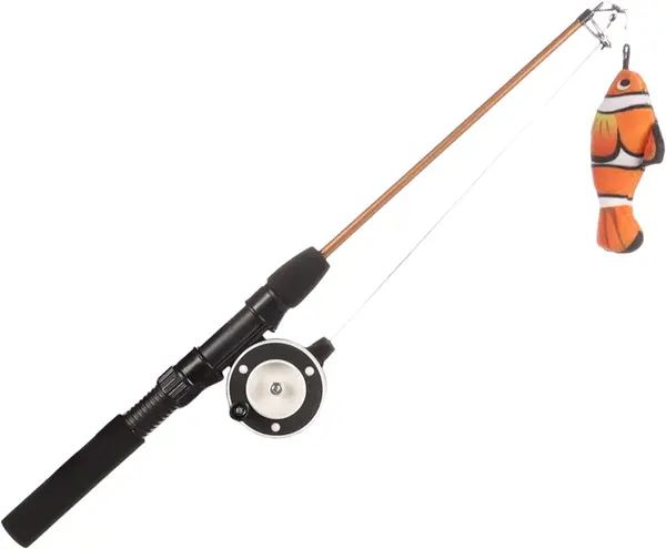 Flamingo kočičí hračka s klaun rybičkou 1 ks - 41 cm