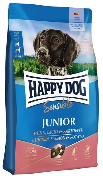 Happy Dog Sensible Junior Lachs & Kartoffel - kuřecí, losos a brambory 4 kg