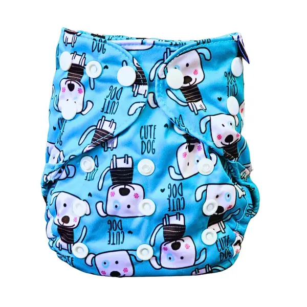 GaGa's pleny Novorozenecké svrchní kalhotky Pejsek na patentky