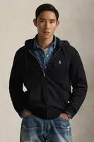 Mikina Polo Ralph Lauren pánská, černá barva, s kapucí, hladká, 710981467