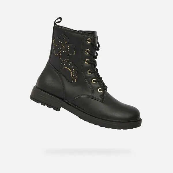 Black Girls Ankle Boots Geox Eclair Girl - Girls