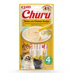 Inaba Cat Ciao Churu krémové krmivo pre mačky - tuniak, syr 4 x (4 x 14 g)
