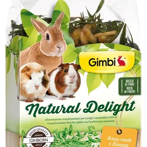 Gimbi Natural Delight - ovesná tráva a banán 100 g