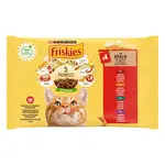Friskies vlhké krmivo pro kočky v omáčce - s kuřecím, hovězím, jehněčím, kachním 4 x 85 g