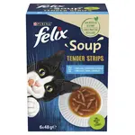 Felix Soup Tender Strips Výber rýb 6 x 48 g
