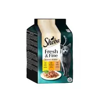Sheba Fresh & Fine vlhké krmivo pre mačky - kuracie, morčacie, kačacie 6 x 50 g