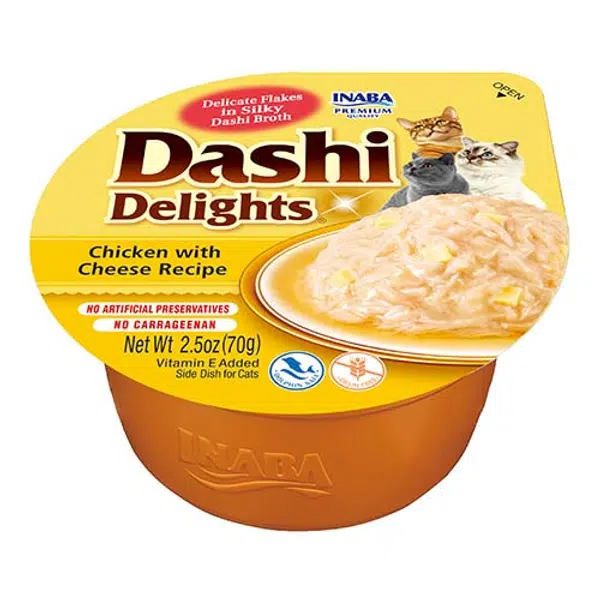 Inaba Cat Dashi Delights mokré krmivo pre mačky - kuracie, syr 70 g