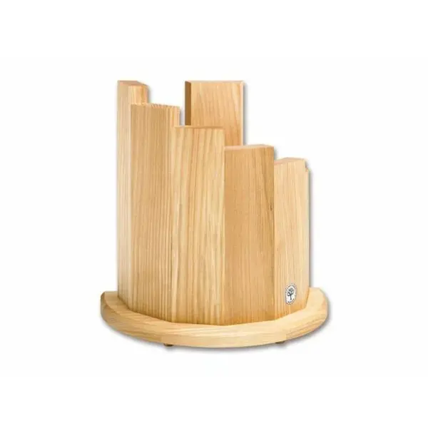 Böker Manufaktur 030401 Kruhový stojan na 7 nožov, jaseňové drevo s olivovou úpravou