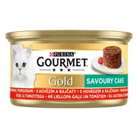 Gourmet Gold konzervy s hovězím masem a rajčaty 85 g