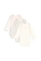 Bavlnené body pre bábätká Fanga Fontana FIO 3 PACK LS BODY OCS 3-pak