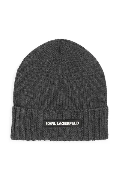 Detská čiapka s prímesou vlny Karl Lagerfeld