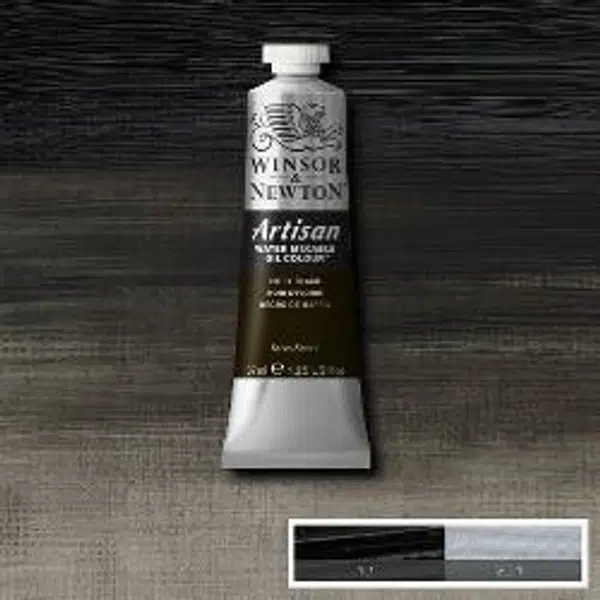 Vodou ředitelná olejová barva Artisan 37ml – 331 ivory black