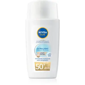 NIVEA SUN Ultra Light ľahký tónovací fluid SPF 50+ odtieň Light 40 ml