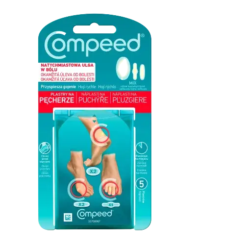 COMPEED Náplasť na pľuzgiere mix 5 ks