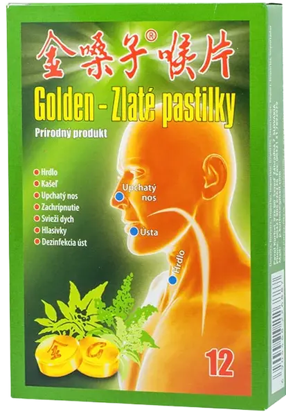 GOLDEN PRODUCT Golden Zlaté pastilky, 12 ks
