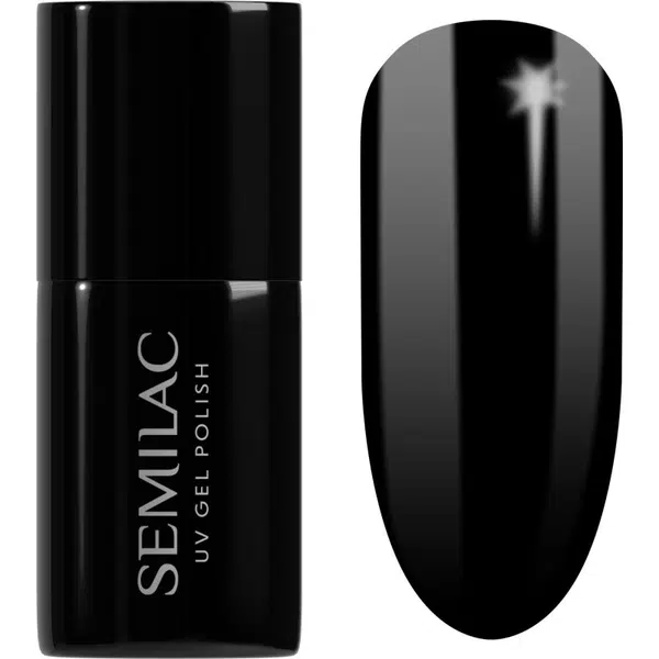 Semilac UV Hybrid Black & White gélový lak na nechty odtieň 031 Black Diamond 7 ml