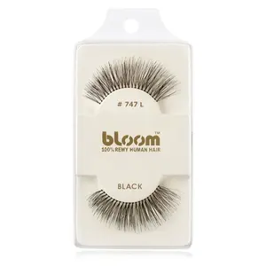 Bloom Natural nalepovacie mihalnice z prírodných vlasov No. 747L (Black) 1 cm