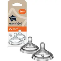 Tommee Tippee Natural Start Anti-Colic Teat cumlík na fľašu Fast Flow 6 m+ 2 ks
