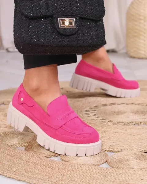 Resti Eco suede fuchsia moccasins for women Siherta