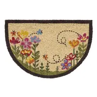 Rohožka polkruh LÚKA kokosové vlákno 40 x 60 cm