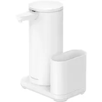 Simplehuman 414 ml + držiak výlevky - biela oceľ - Bezdotykový dávkovač mydla