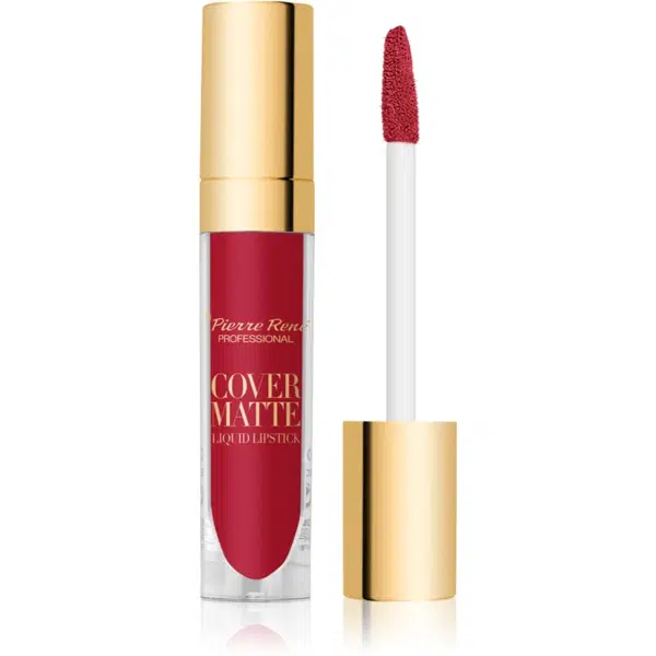 Pierre René Cover Matte matný tekutý rúž odtieň 01 True Red 5 ml