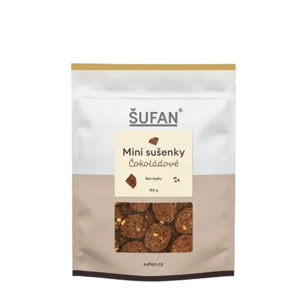 ŠUFAN Mini sušienky čokoládové, ovsené, bezlepkové 180 g