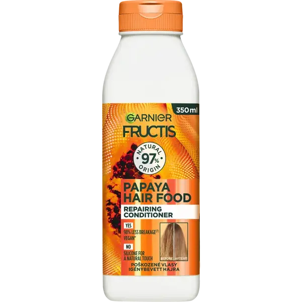GARNIER Fructis Hair Food Papaya kondicionér na poškodené vlasy 350 ml