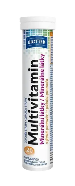 BIOTTER Multivitamín minerálne látky 20 šumivých tabliet