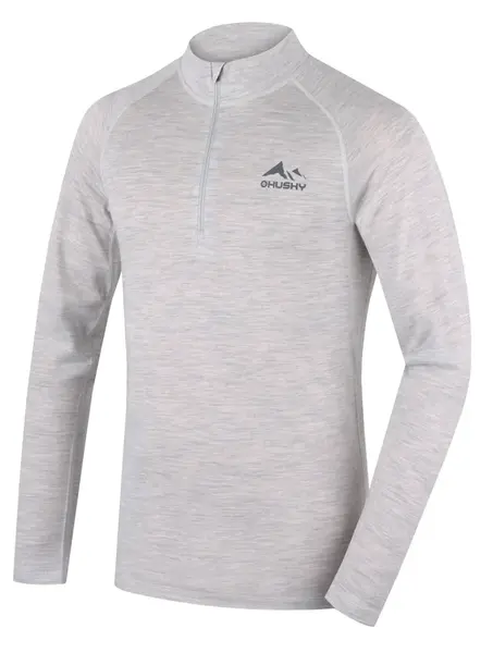 Husky  Merow zips M light grey, XXL Merino termoprádlo tričko