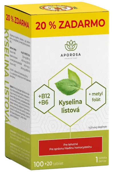 APOROSA Kyselina listová +B12, +B6 120 tablet