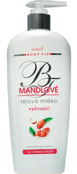 VIVACO Body Tip Mandľové telové mlieko na suchú pokožku 400 ml
