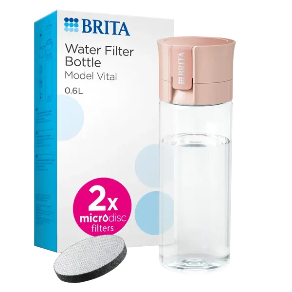 BRITA Fill&Go Vital filtračná fľaša na vodu, marhuľová 0.6 l