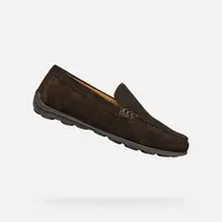 Dark brown men's moccasins Geox Spherica EC16 - Men's