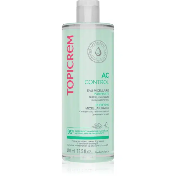 Topicrem AC Purifying Micellar Water čistiaca micelárna voda pre mastnú pleť so sklonom k akné 400 ml