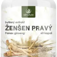 ALLNATURE Ženšen bylinný extrakt 60 kapsúl