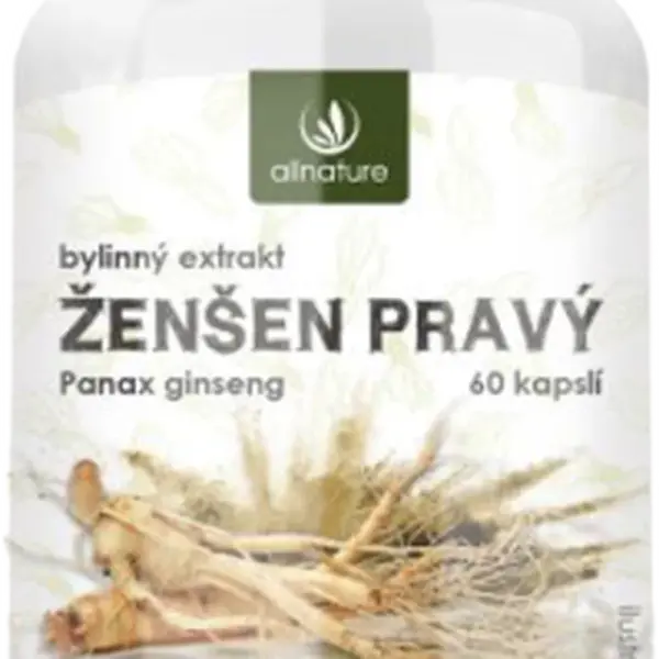 ALLNATURE Ženšen bylinný extrakt 60 kapsúl