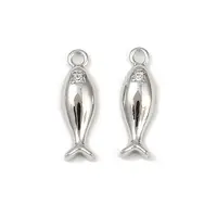 Brass Micro Pave Cubic Zirconia Pendants