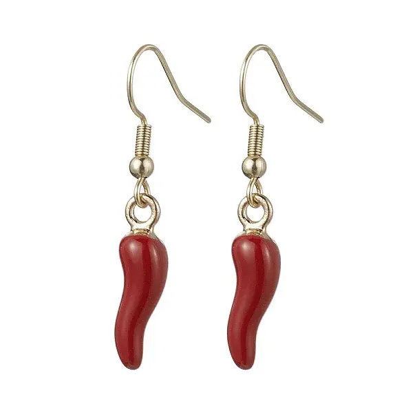 Alloy Enamel Chili Dangle Earring