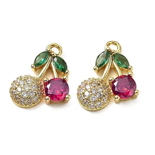 Brass Micro Pave Cubic Zirconia Pendants