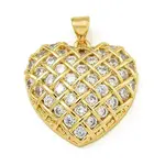 Rack Plating Brass Pave Cubic Zirconia Pendants