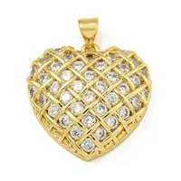 Rack Plating Brass Pave Cubic Zirconia Pendants