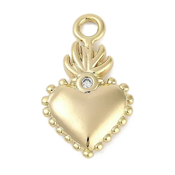 Brass Micro Pave Cubic Zirconia Pendants