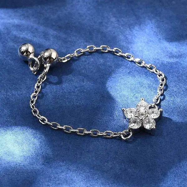 925 Sterling Silver Micro Pave Cubic Zirconia Slide Rings